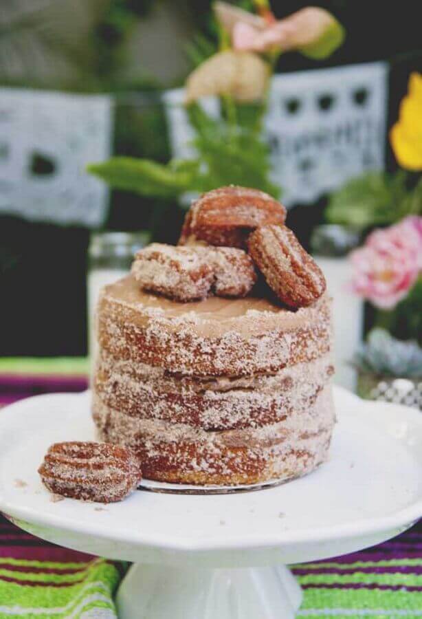 churro cake for mexican party Photo Pinterest