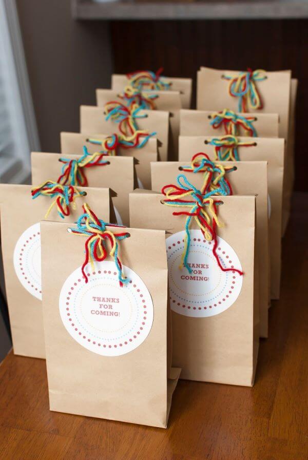 Colorful surprise bag for children's party 