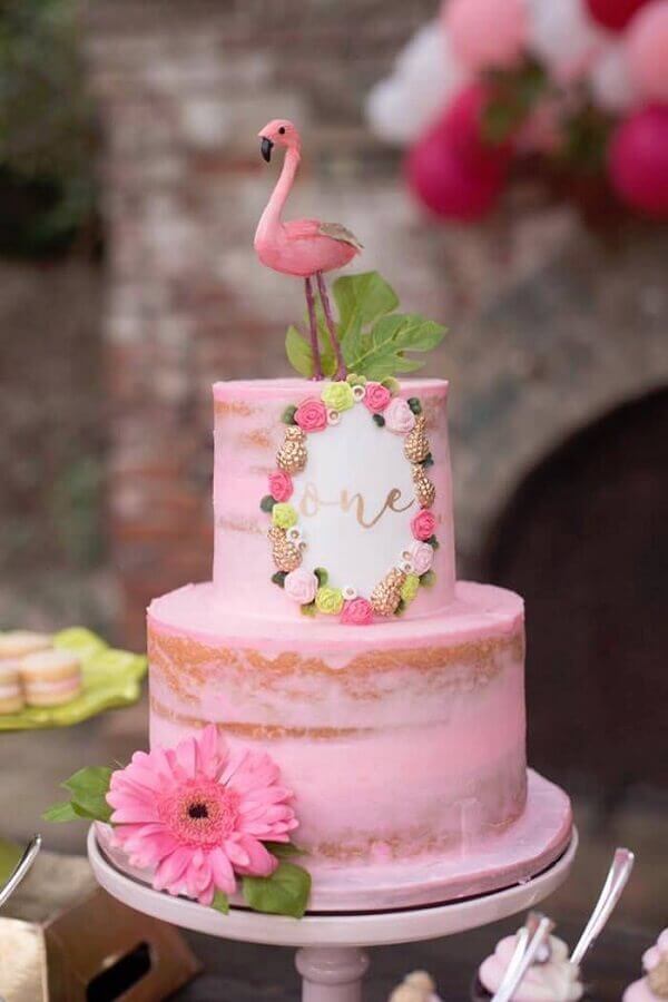 tropical flamingo party cake Foto Pinterest
