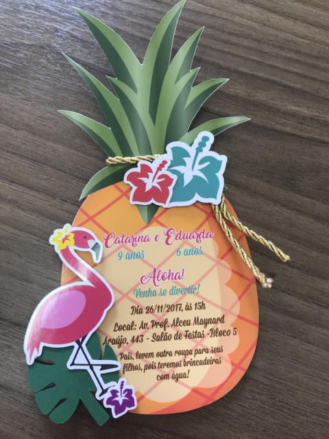 Invitation to tropical children's party