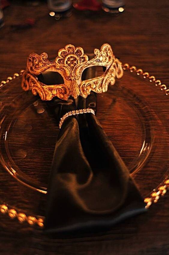 napkin for decoration of masquerade party
