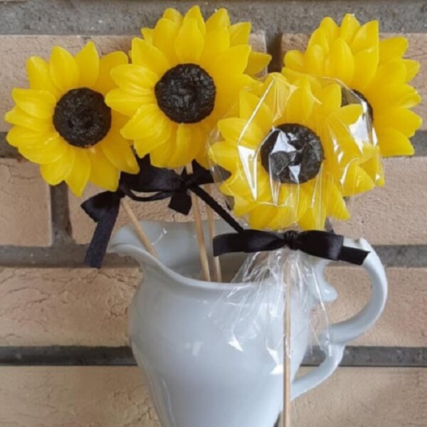 Handmade soap for sunflower theme party