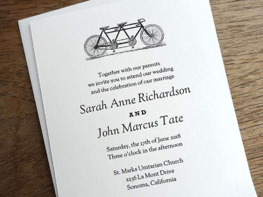 simple wedding invitation 