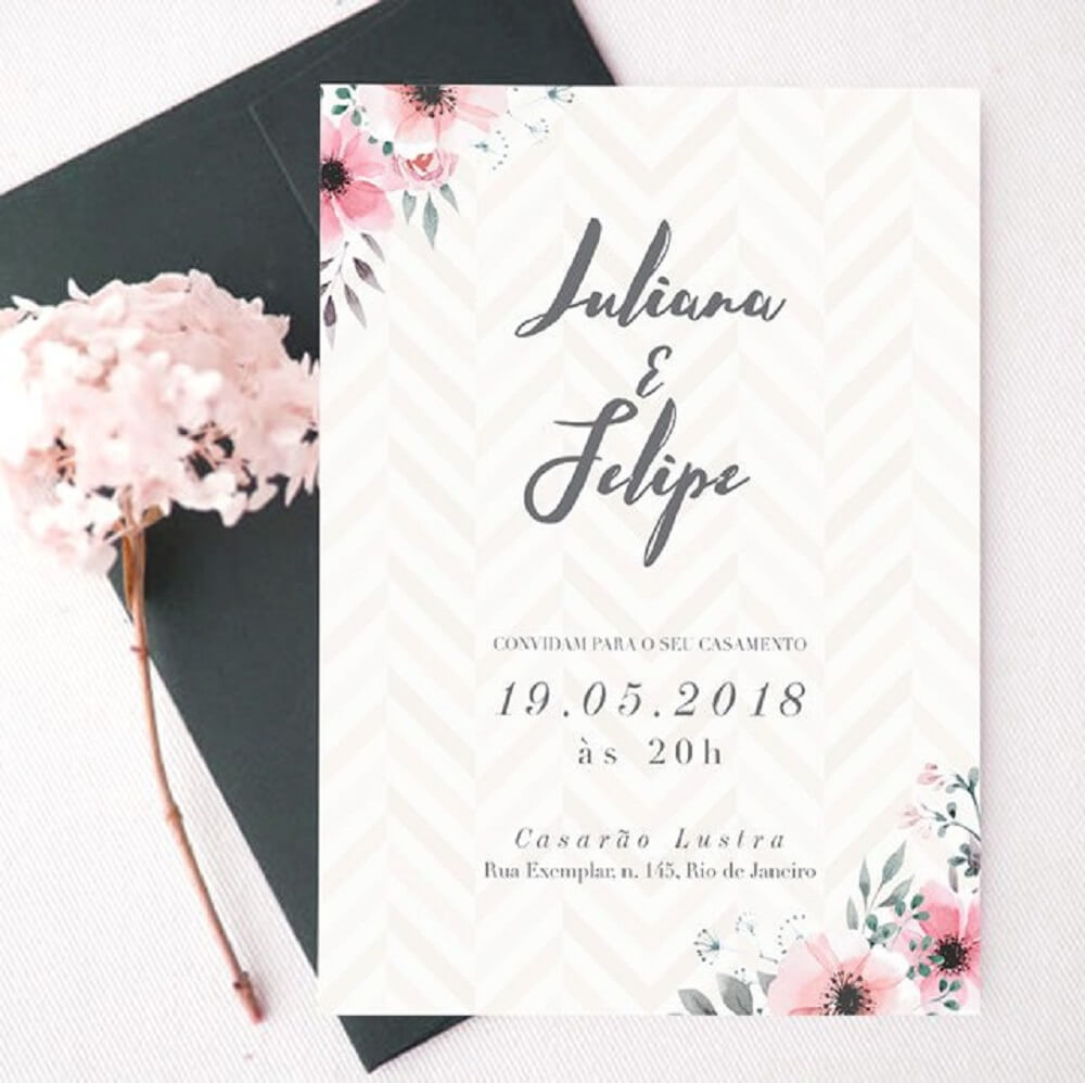 Simple wedding invitation model to delight the guests