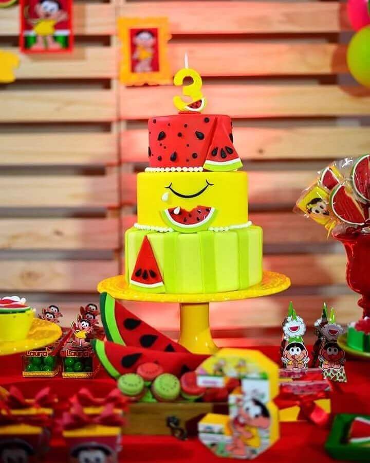 fun idea for cake decorated magali party table Photo Mania Kids Events