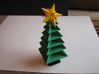 Origami handmade Christmas tree
