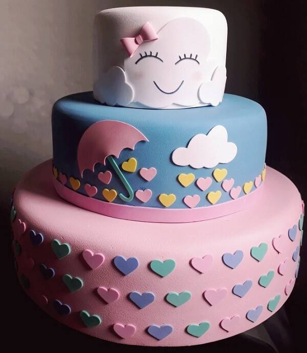 Love rain fake cake