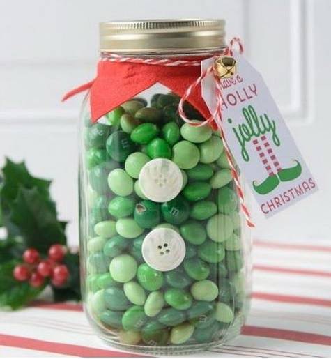 little Christmas souvenir with green candy