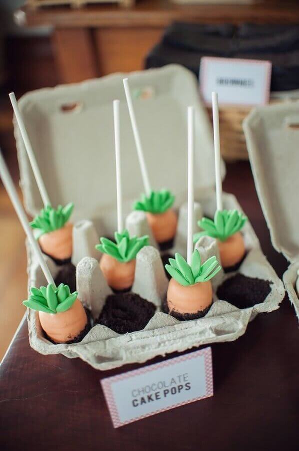 carrot-shaped candies for farmhouse party Photo Kara's Party Ideas